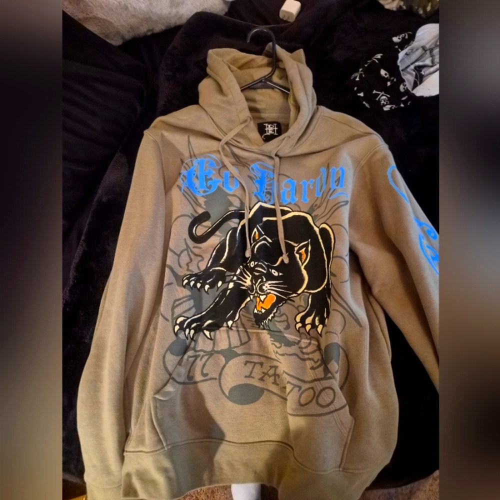 Olive Green Ed Hardy Hoodie